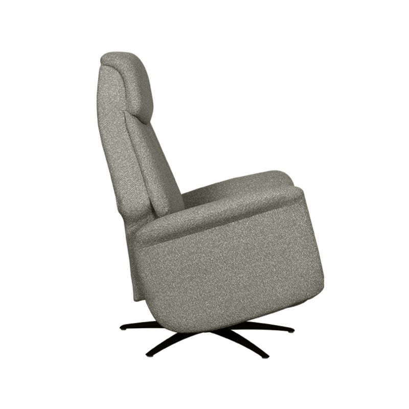 Label51 Elektrische Fauteuil Oslo Mushroom Royal Boucle | Zwart Metaal 79x87x112 cm