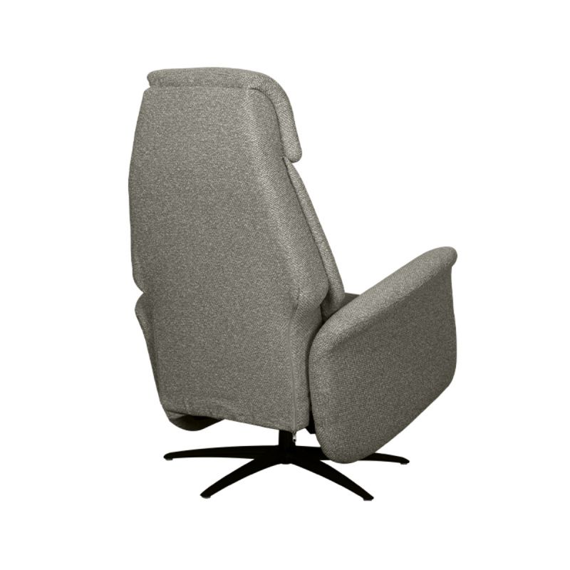 Label51 Elektrische Fauteuil Oslo Mushroom Royal Boucle | Zwart Metaal 79x87x112 cm