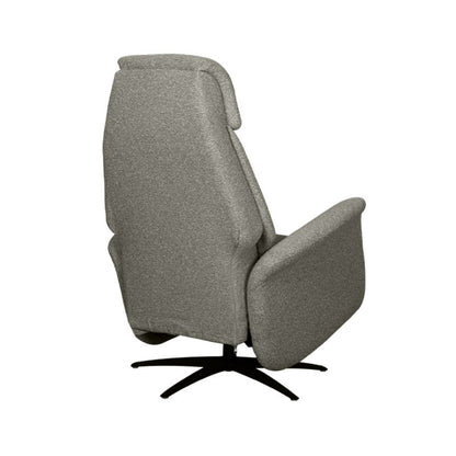 Label51 Elektrische Fauteuil Oslo Mushroom Royal Boucle | Zwart Metaal 79x87x112 cm
