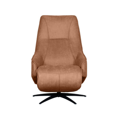 Label51 Elektrische Fauteuil Odense - Cognac Micro Suede | Zwart Metaal - 68x87x110 cm