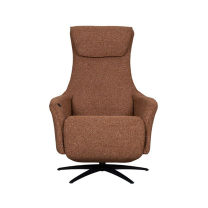 Label51 Elektrische Fauteuil Lund - Taupe Micro Suede | Zwart Metaal - 74x83x112 cm