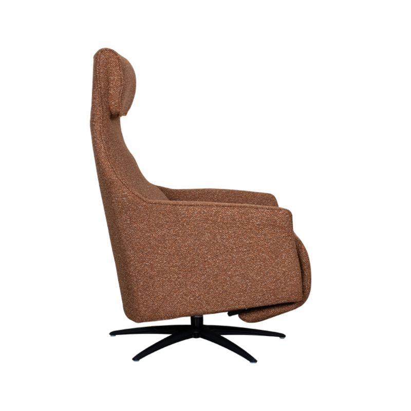 Label51 Elektrische Fauteuil Lund - Taupe Micro Suede | Zwart Metaal - 74x83x112 cm
