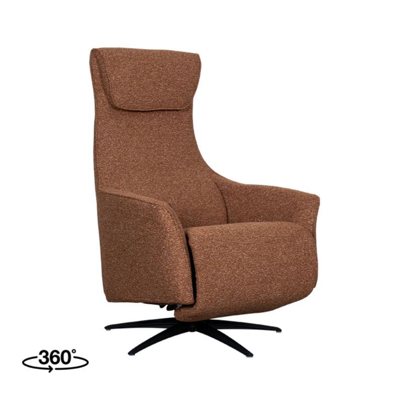 Label51 Elektrische Fauteuil Lund - Taupe Micro Suede | Zwart Metaal - 74x83x112 cm