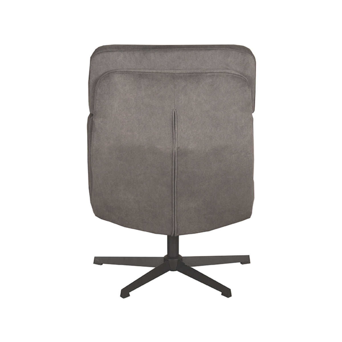LABEL51 Draaifauteuil Alvar - Antraciet Cosmo | Zwart Metaal - 53x57x83 cm