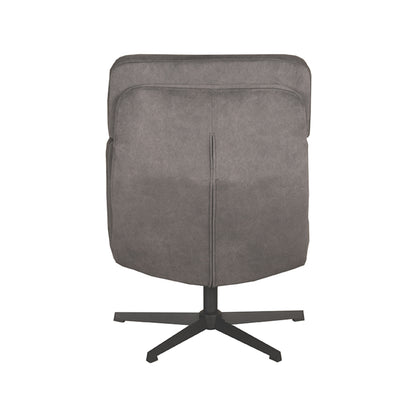 LABEL51 Draaifauteuil Alvar - Antraciet Cosmo | Zwart Metaal - 53x57x83 cm