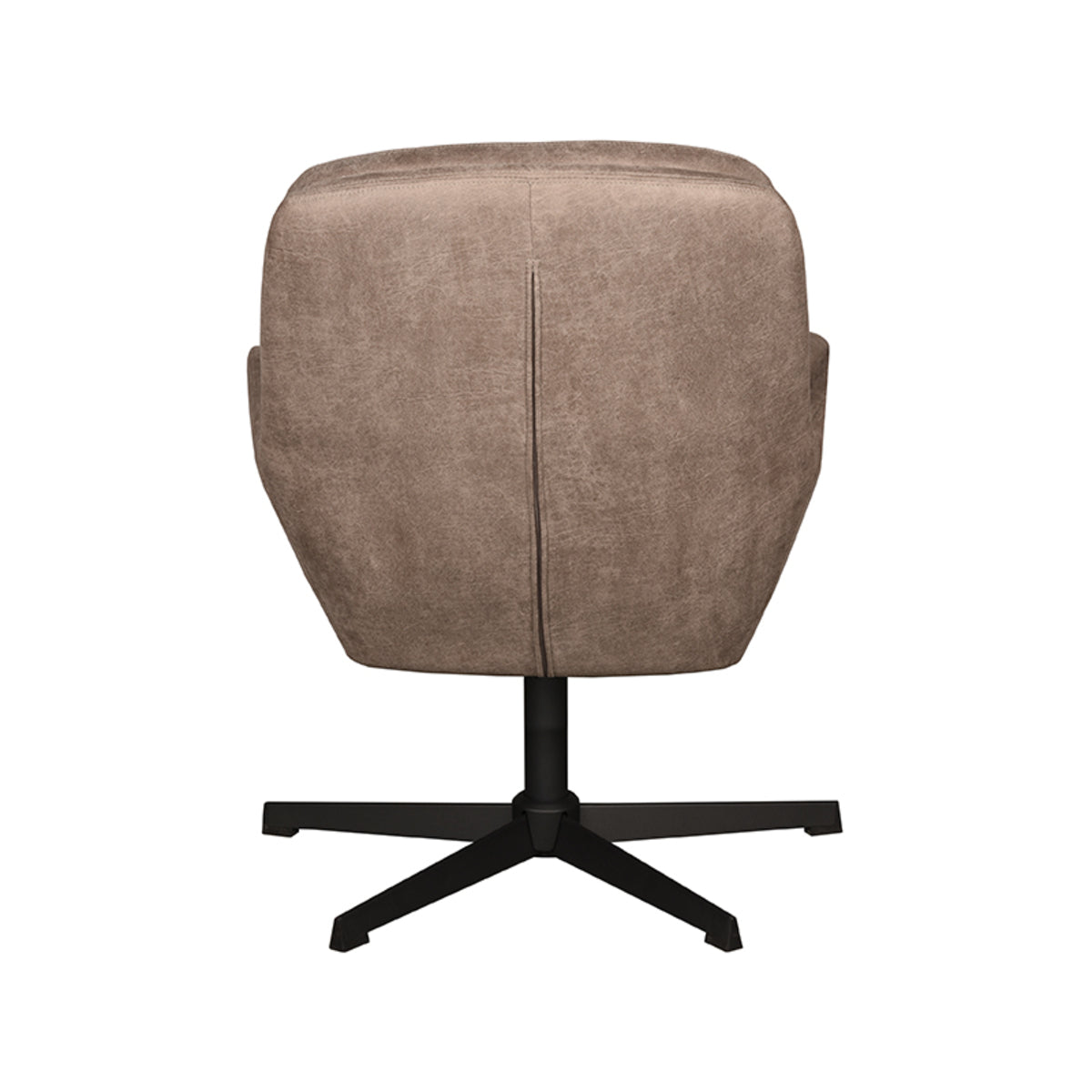 LABEL51 Draaifauteuil Moss - Taupe Micro Suede | Zwart Metaal -70x77x90 cm