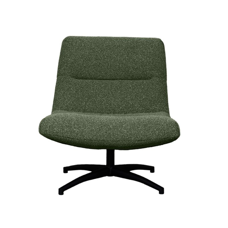 LABEL51 Draaifauteuil Calix - Forest Royal Boucle | Zwart Metaal - 77x93x88 cm
