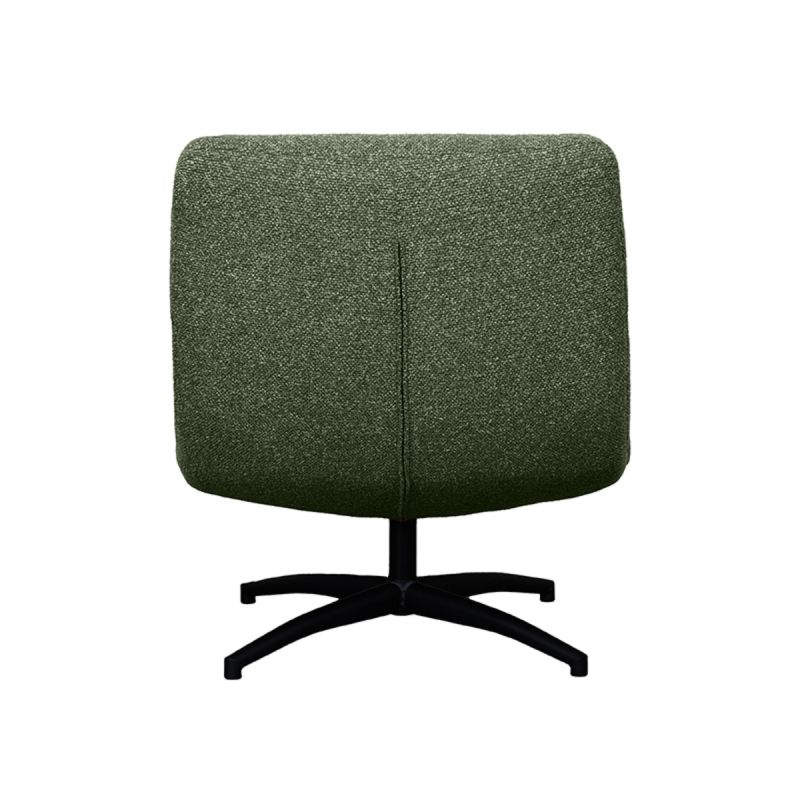 LABEL51 Draaifauteuil Calix - Forest Royal Boucle | Zwart Metaal - 77x93x88 cm