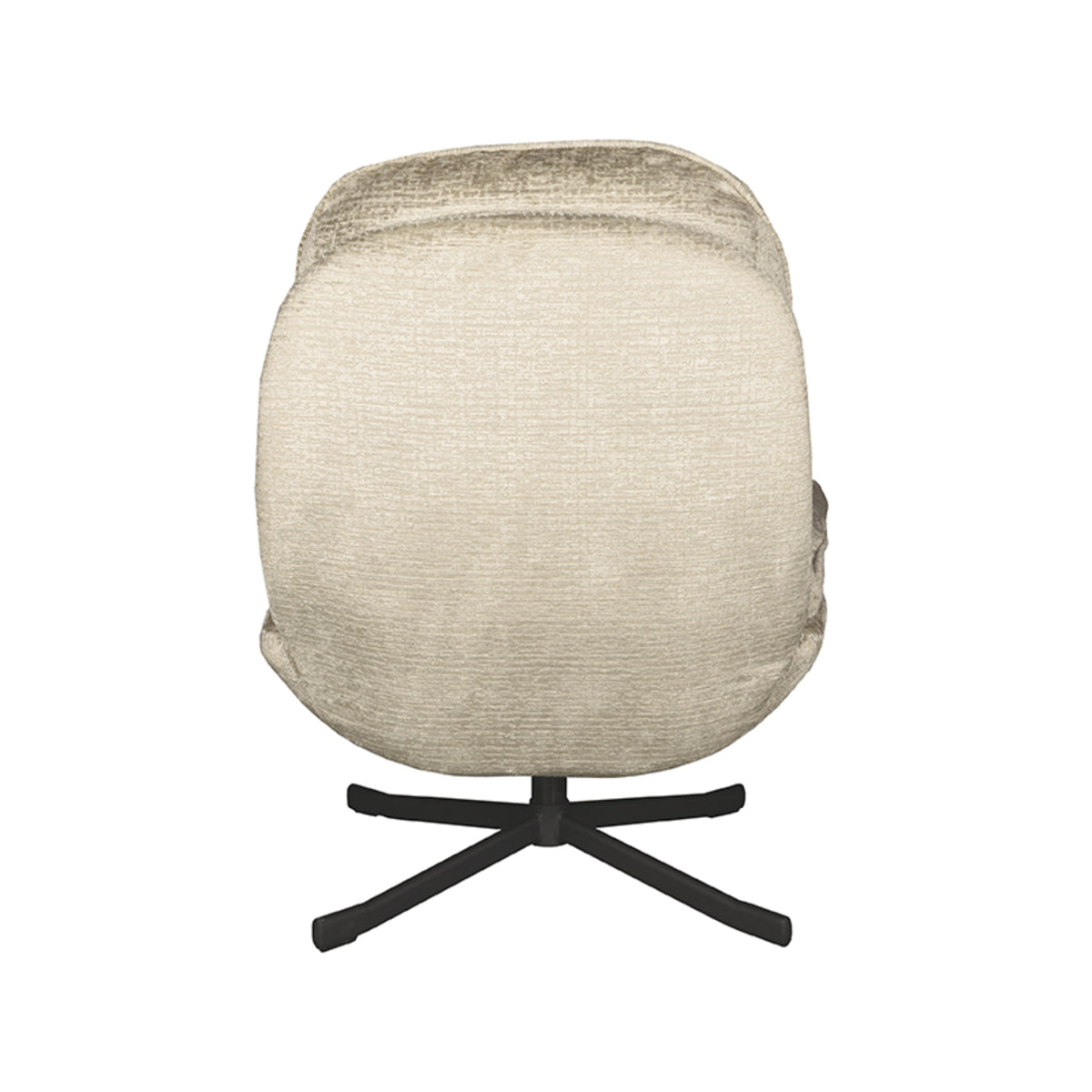 LABEL51 Draaifauteuil Noel - Beige Elegance | Zwart Metaal - 80x66x57 cm