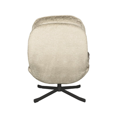 LABEL51 Draaifauteuil Noel - Beige Elegance | Zwart Metaal - 80x66x57 cm