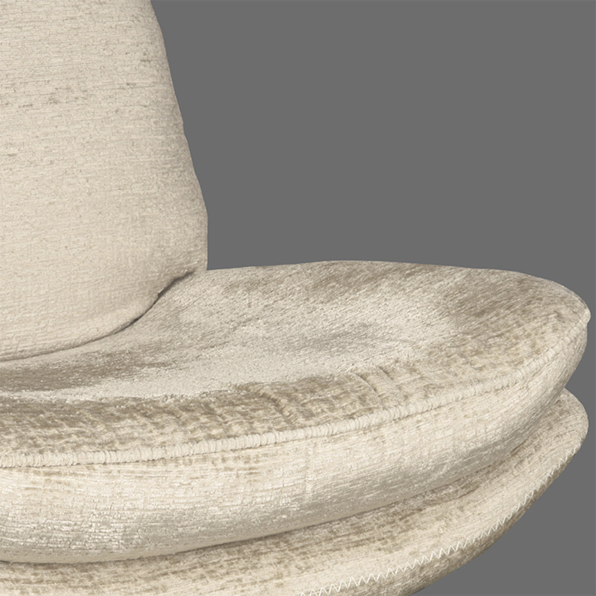 LABEL51 Draaifauteuil Noel - Beige Elegance | Zwart Metaal - 80x66x57 cm