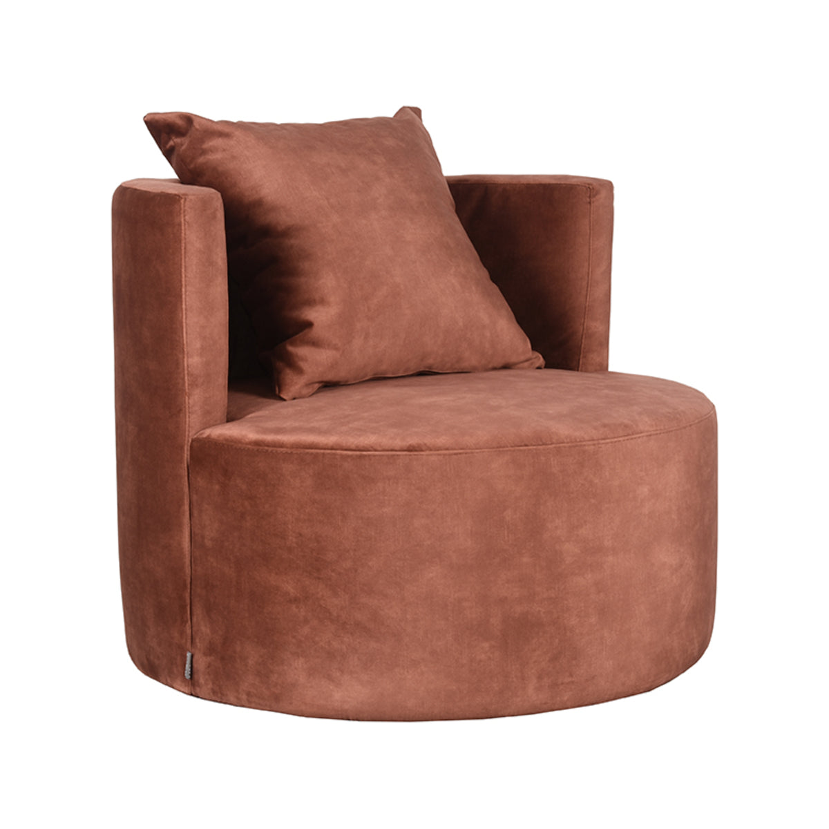 LABEL51 Fauteuil Evy - Rust - Velours - 90x90x75 cm