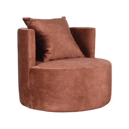 LABEL51 Fauteuil Evy - Rust - Velours - 90x90x75 cm