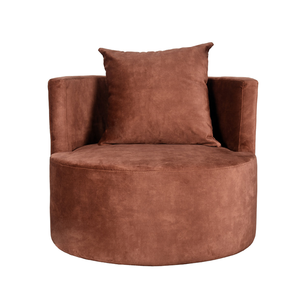 LABEL51 Fauteuil Evy - Rust - Velours - 90x90x75 cm