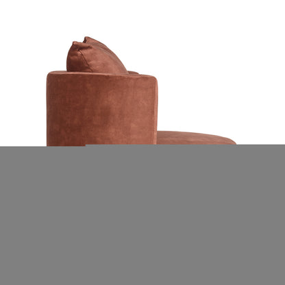 LABEL51 Fauteuil Evy - Rust - Velours - 90x90x75 cm