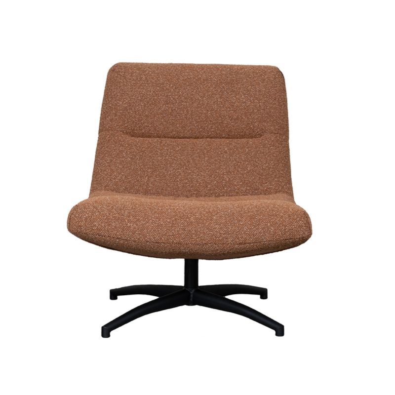 LABEL51 Draaifauteuil Calix - Coral Royal Boucle | Zwart Metaal - 77x93x88 cm