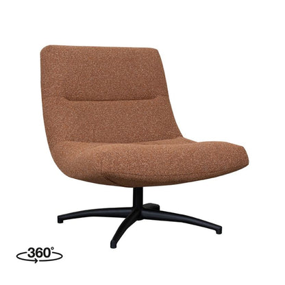 LABEL51 Draaifauteuil Calix - Coral Royal Boucle | Zwart Metaal - 77x93x88 cm
