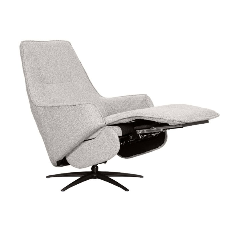 Label51 Elektrische Fauteuil Odense - Naturel Royal Boucle | Zwart Metaal - 68x87x110 cm