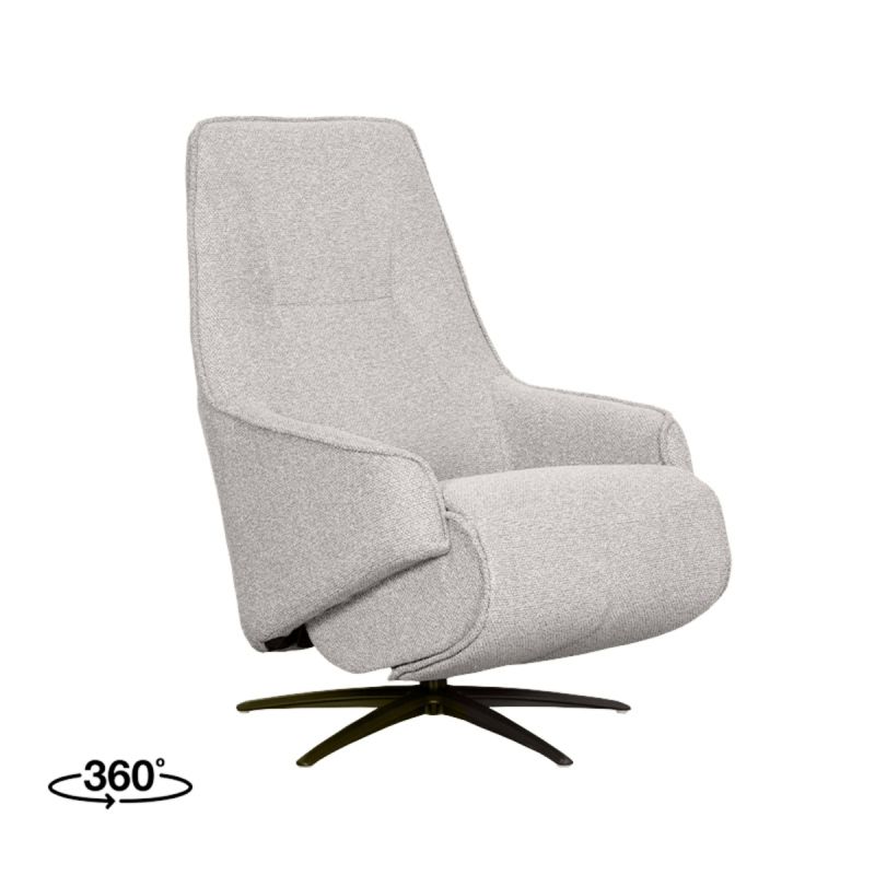 Label51 Elektrische Fauteuil Odense - Naturel Royal Boucle | Zwart Metaal - 68x87x110 cm