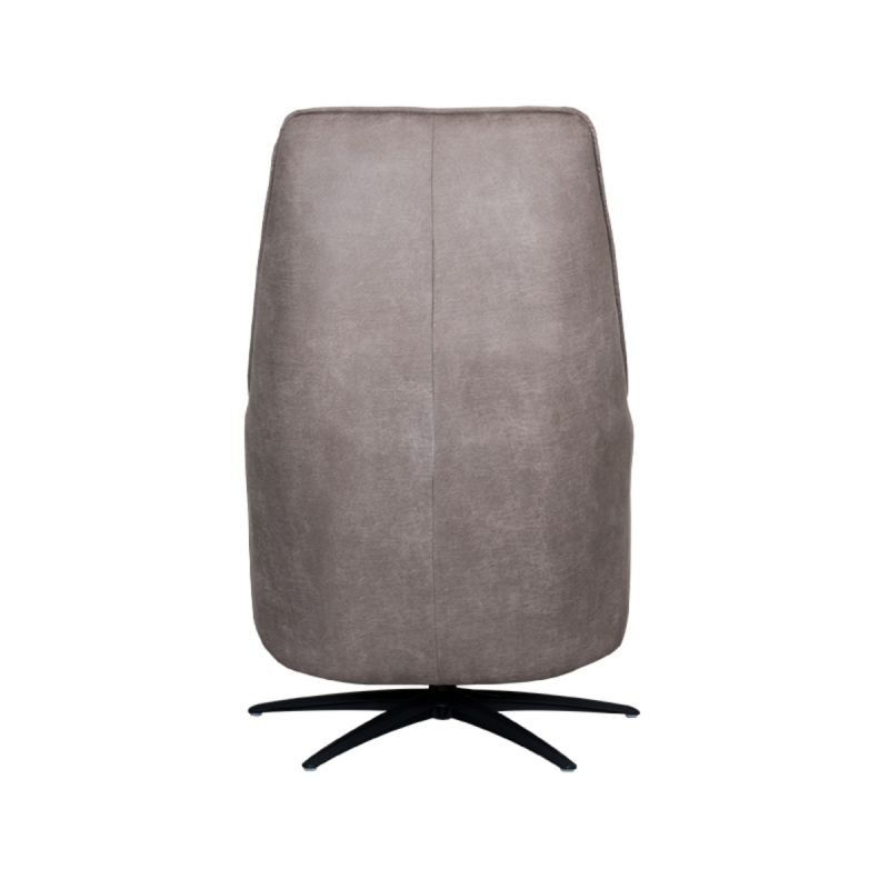 Label51 Elektrische Fauteuil Odense - Taupe Micro Suede | Zwart Metaal - 68x87x110 cm