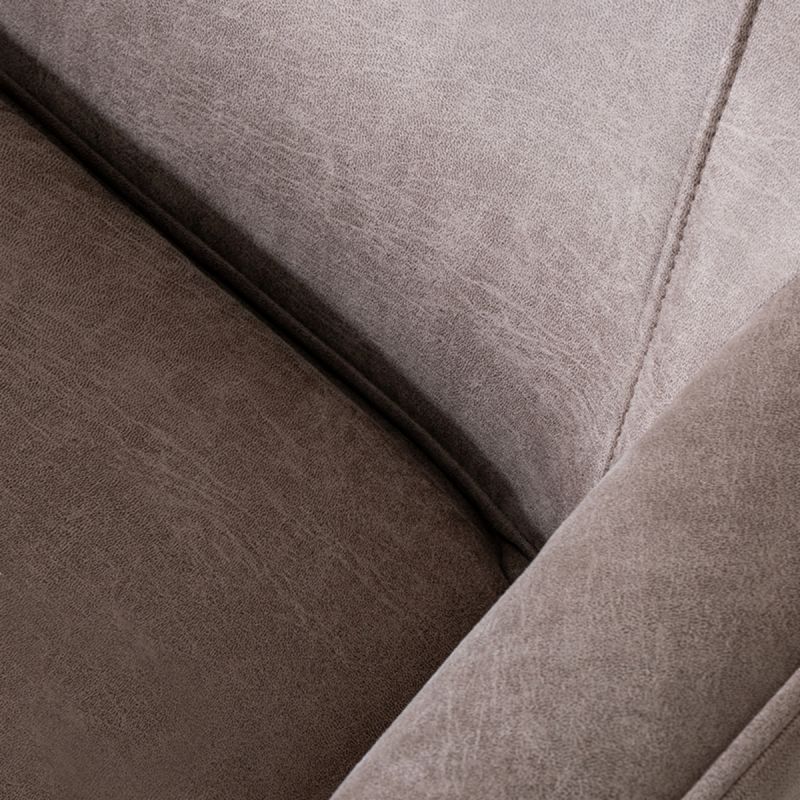 Label51 Elektrische Fauteuil Odense - Taupe Micro Suede | Zwart Metaal - 68x87x110 cm