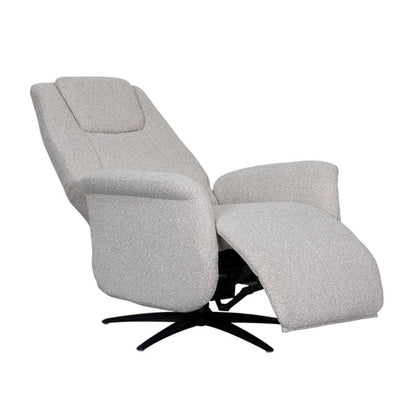 Label51 Elektrische Fauteuil Stockholm - Naturel Royal Boucle | Zwart Metaal - 77x87x112 cm