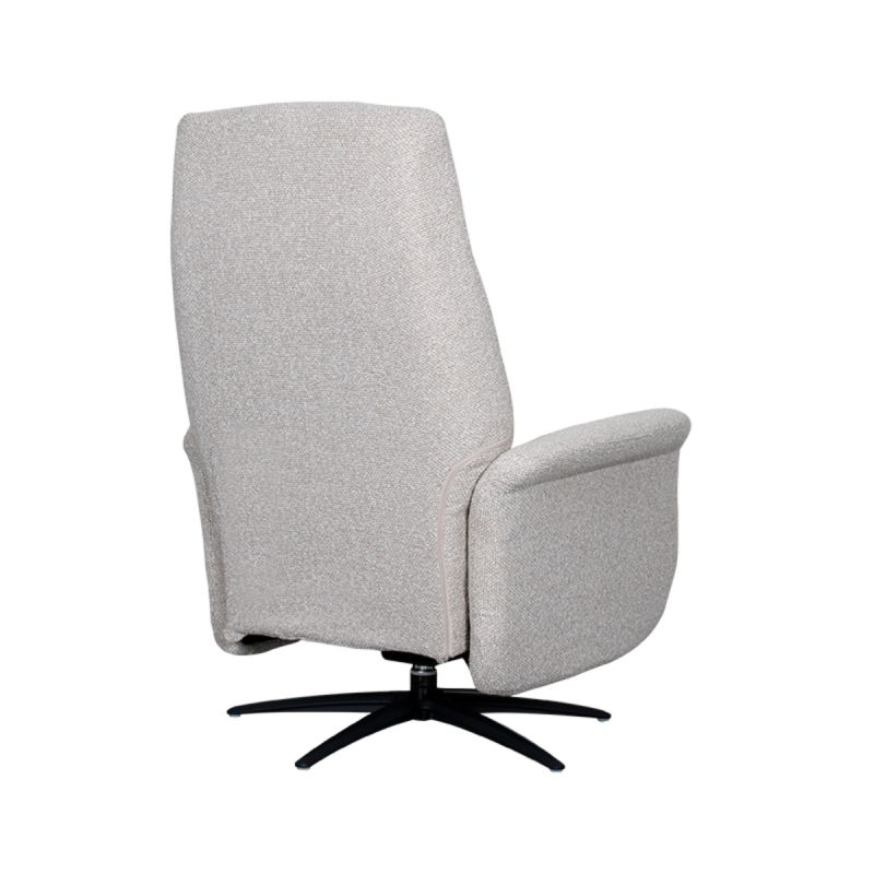 Label51 Elektrische Fauteuil Stockholm - Naturel Royal Boucle | Zwart Metaal - 77x87x112 cm