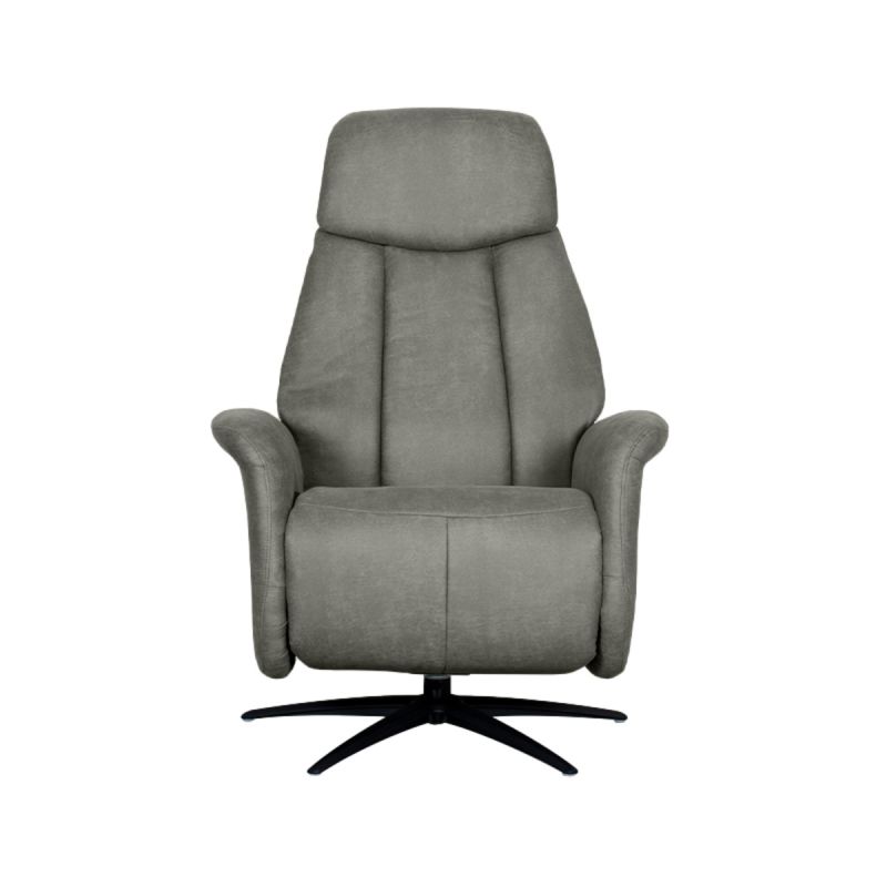 Label51 Elektrische Fauteuil Oslo - Taupe Micro Suede | Zwart Metaal 79x87x112 cm