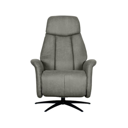 Label51 Elektrische Fauteuil Oslo - Taupe Micro Suede | Zwart Metaal 79x87x112 cm