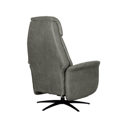 Label51 Elektrische Fauteuil Oslo - Taupe Micro Suede | Zwart Metaal 79x87x112 cm