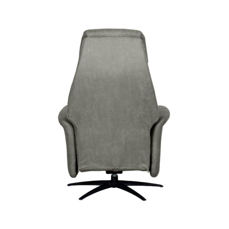 Label51 Elektrische Fauteuil Oslo - Taupe Micro Suede | Zwart Metaal 79x87x112 cm