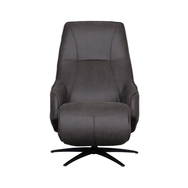 Label51 Elektrische Fauteuil Odense - Antraciet Micro Suede | Zwart Metaal - 68x87x110 cm