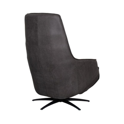 Label51 Elektrische Fauteuil Odense - Antraciet Micro Suede | Zwart Metaal - 68x87x110 cm