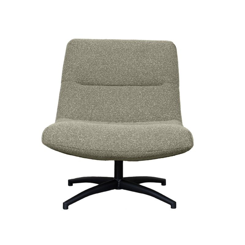 LABEL51 Draaifauteuil Calix - Naturel Royal Boucle | Zwart Metaal - 77x93x88 cm