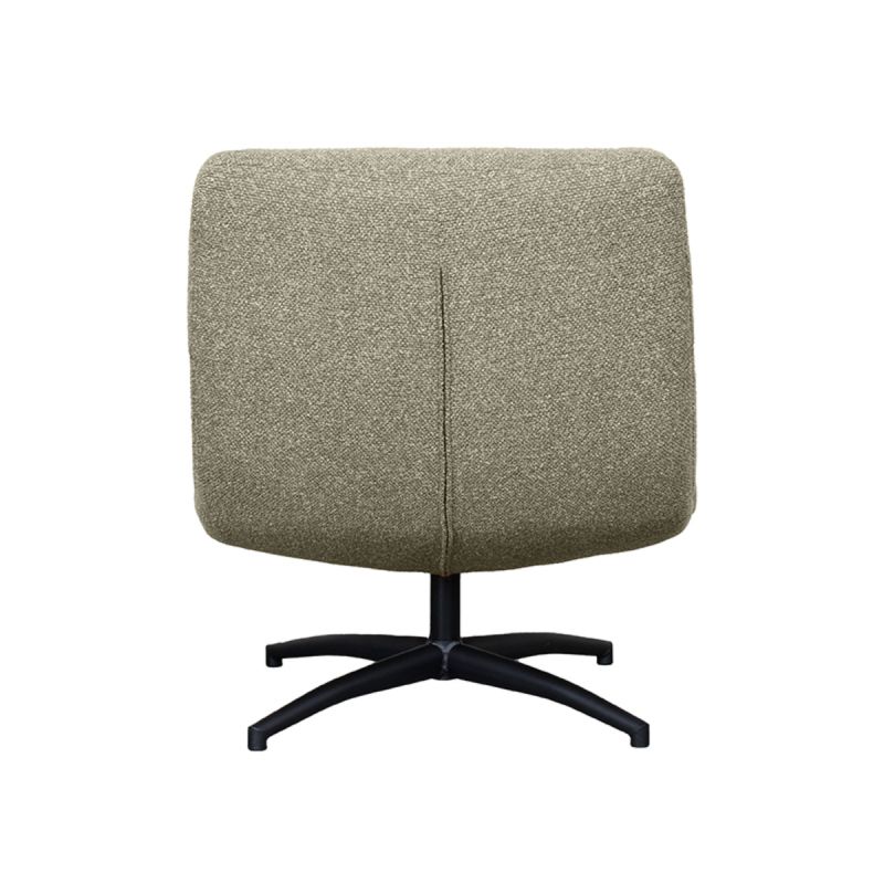 LABEL51 Draaifauteuil Calix - Naturel Royal Boucle | Zwart Metaal - 77x93x88 cm