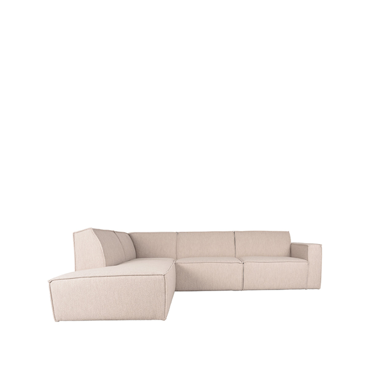 LABEL51 Canapé Kay - Naturel - Boucle - Ottomane + 2,5 places - ± 280 x 220 x 80 cm