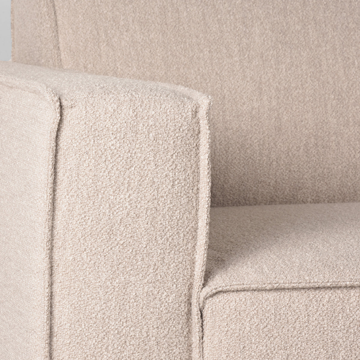 LABEL51 Canapé Kay - Naturel - Boucle - 2 places + Coin + 2 places - ± 280 x 220 x 80 cm