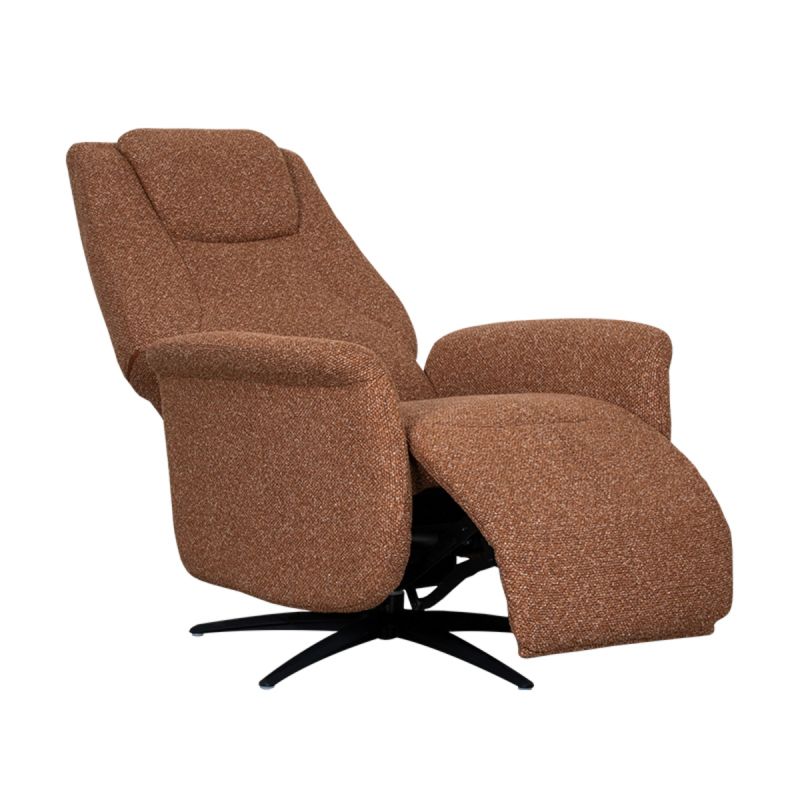 Label51 Elektrische Fauteuil Stockholm - Coral Royal Boucle | Zwart Metaal - 77x87x112 cm
