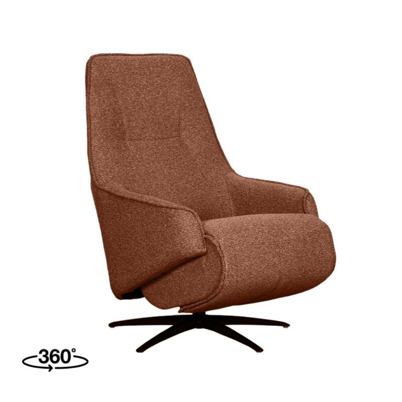 Label51 Elektrische Fauteuil Odense - Coral Royal Boucle | Zwart Metaal - 68x87x110 cm