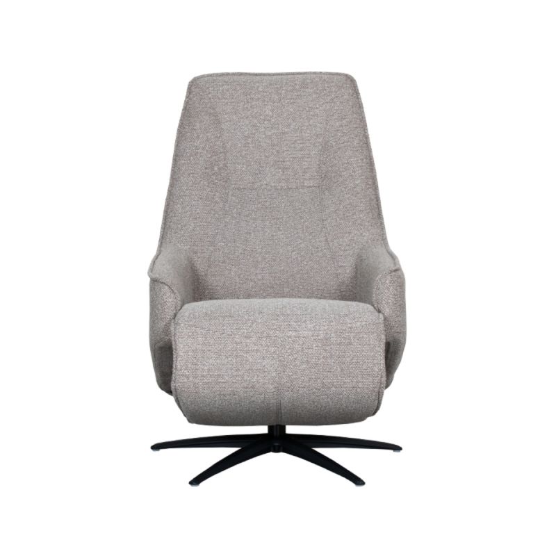 Label51 Elektrische Fauteuil Odense - Mushroom Royal Boucle | Zwart Metaal - 68x87x110 cm