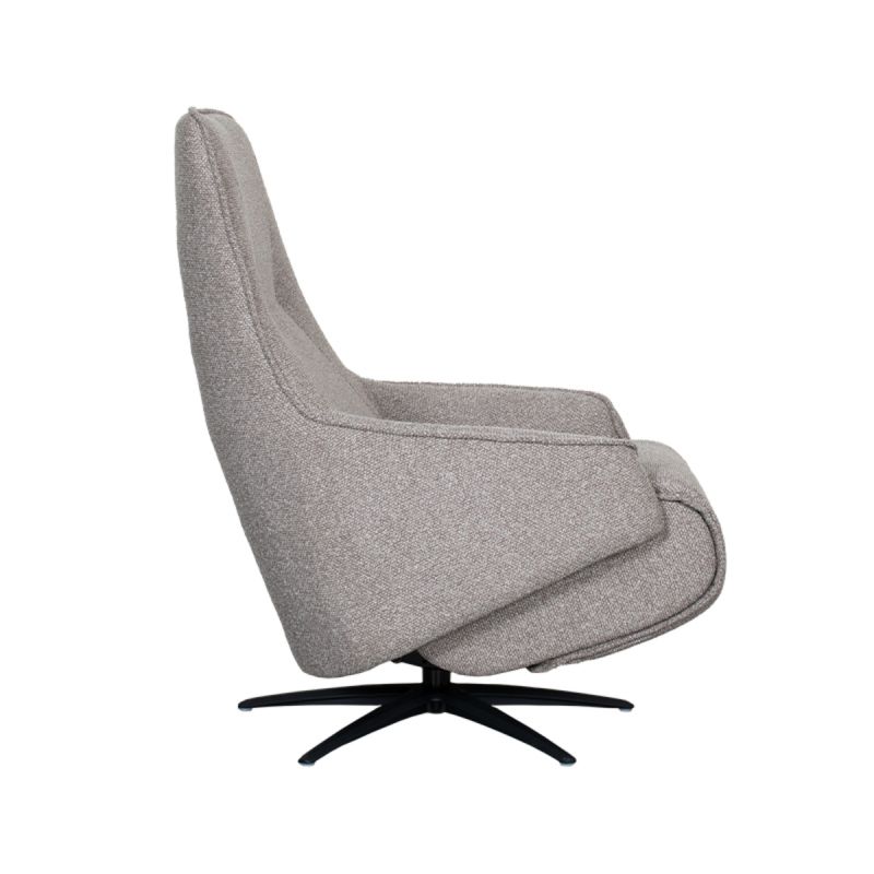 Label51 Elektrische Fauteuil Odense - Mushroom Royal Boucle | Zwart Metaal - 68x87x110 cm