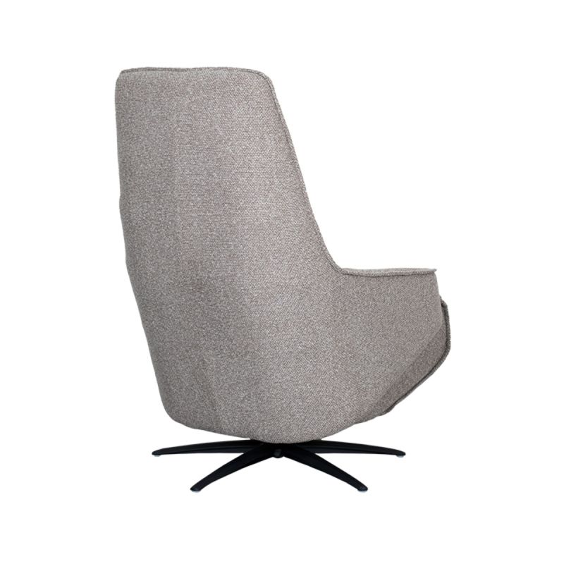 Label51 Elektrische Fauteuil Odense - Mushroom Royal Boucle | Zwart Metaal - 68x87x110 cm