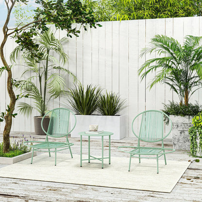 Nancy's Corropoli Bistroset - Tuinset- Balkonset - Groen - Rotan / Staal
