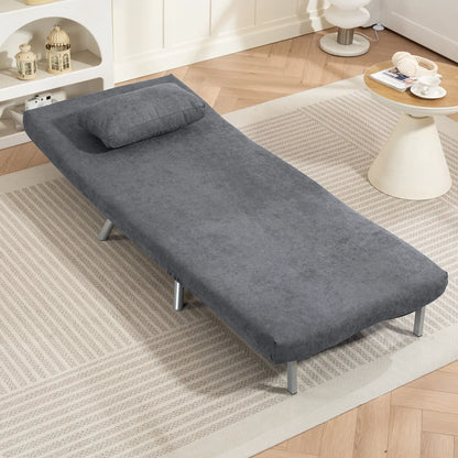 Nancy's Malalbergo Slaapbank - Slaapfauteuil - Verstelbaar - Grijs - Fluweel