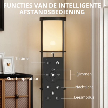 Nancy's Paganica Vloerlamp - Staande Lamp - Instelbare kleurtemperatuur - Zwart / Wit