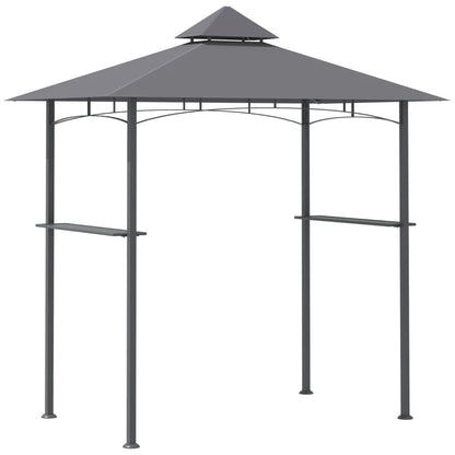 Nancy's Palmaz Paviljoen - Grillpaviljoen - Barbecuepaviljoen - Grijs - ± 240 x 150 x 250 cm