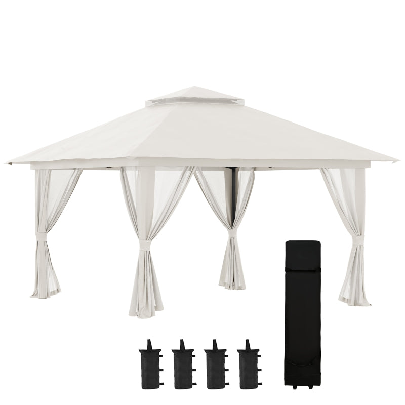 Nany's Pavlara Pavilion - Party Tent - Garden pavilion - Cream white - ± 400 x 400 cm