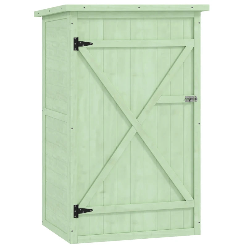 Nancy's Sacrofano Tuinkast - Tuinschuur - Buitenkast - Opbergkast voor buiten - Groen - Dennenhout - ± 75 x 55 x 115 cm
