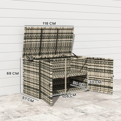 Nancy's Gesualdo Tuinkussenbox - Kussenbox - Opbergbox voor Buiten - Rotan - ± 120 x 55 x 70 cm