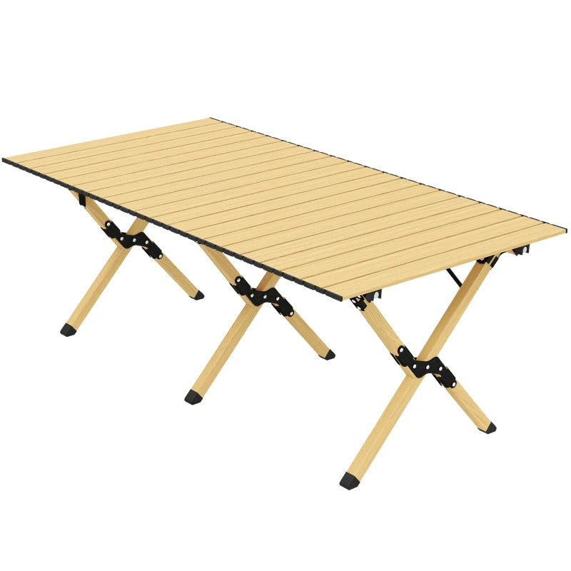 Nancy's Solesino Picknicktafel - Campingtafel - Kampeertafel - Eiken - Aluminium - ± 115 x 60 x 45 cm